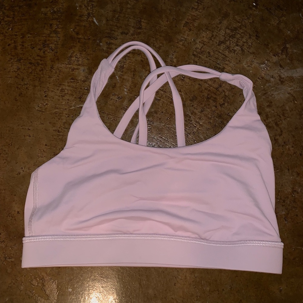 Lulu lemon light pink sports bra